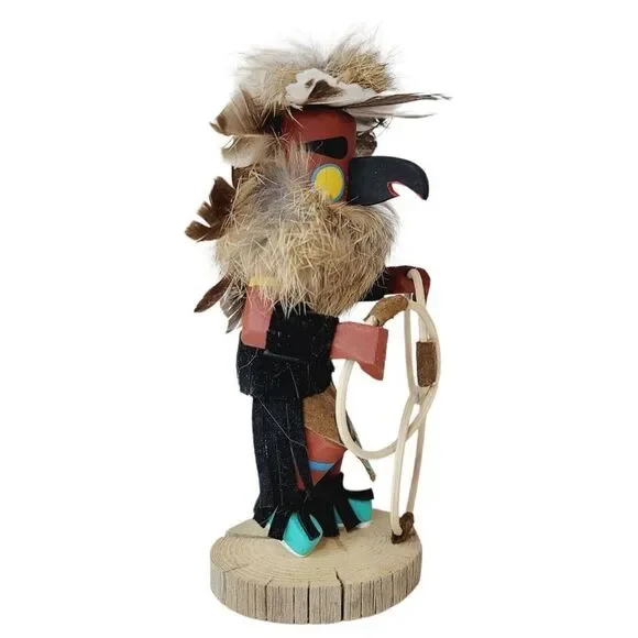 Vtg Hoop Dancer Hopi Handmade Native American Kachina Doll Hand Painted Indian - Picture 2 of 10